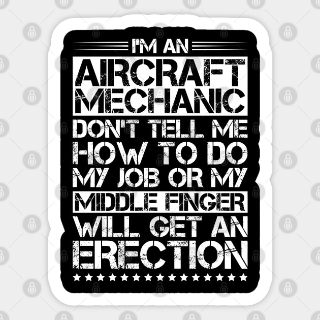 Aircraft Mechanic Aviation Maintenance Technician Sticker by Krautshirts